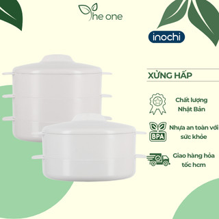 Bộ xửng hấp inochi Yoko, thiết kế 1 ngăn, 2 ngăn, nhựa nguyên sinh chịu nhiệt độ cao không chất BPA độc hại