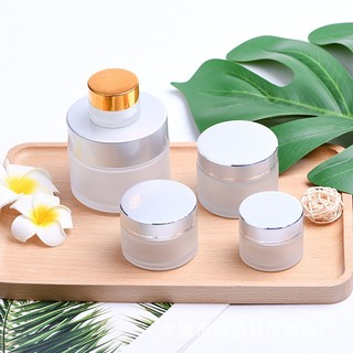 Hũ Chiết Kem Thủy Tinh Phun Mờ Nắp Bạc 30Gr - Hũ Đựng Kem Face/Muối Spa/Bột Nghệ/Bột Dưỡng Thể