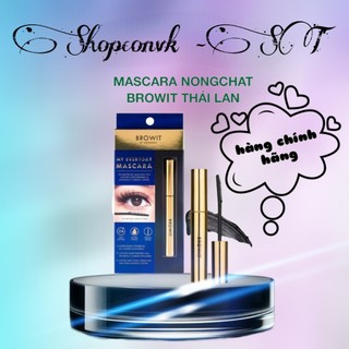 Chuốt mắt Mascara Browit Nongchat Thái Làm Dày Dài Mi Chuyên Dụng Cho Makeup [ hàng có sẵn]