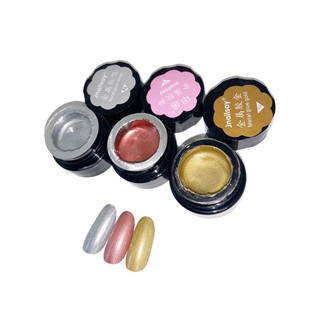 Gel metal vẽ móng siêu sáng, gel metan nail vàng bạc