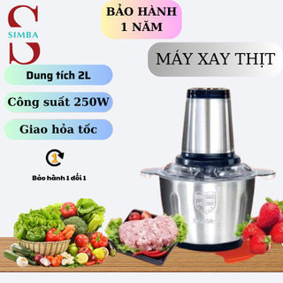 Máy xay thịt - cối xay thịt inox - máy xay đa năng cối inox 4 lưỡi đa năng