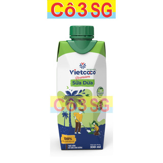 Sữa dừa hữu cơ vietcoco hộp 330ml organic coconut milk - cobasg24.