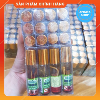 [Sỉ lố 12 chai] Dầu gió lăn Sâm Ginseng Green Herb Oil 8ml, Dầu gió Thái Lan chính hãng