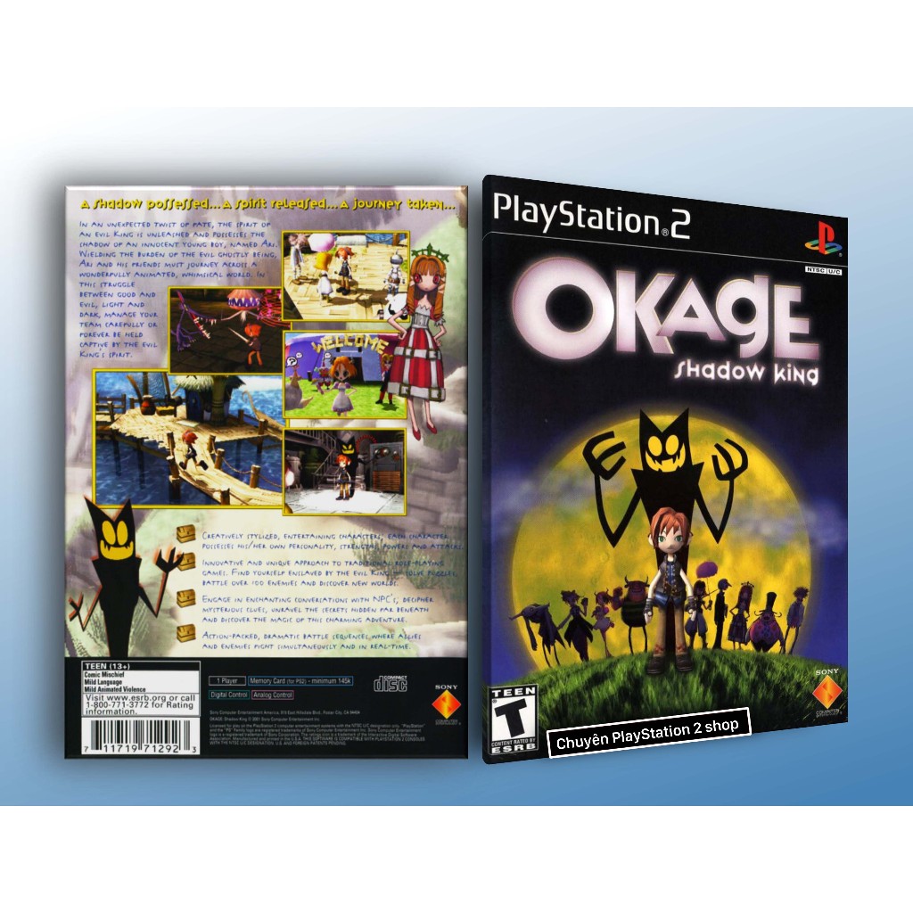 Đĩa game Okage: Shadow King (game nhập vai hành đông) cho máy game PS2