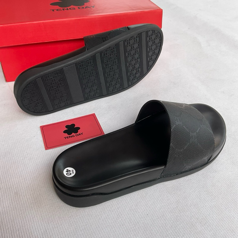 Dép Quai Ngang Da Cao Cấp Nam Nữ - Đế 4cm Giúp Tăng Chiều Cao, Thời Trang - Sang Trọng.Tengday Vietnam