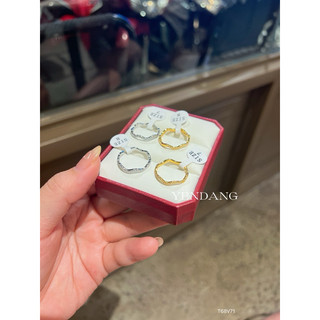Nhẫn titan gợn sóng đá