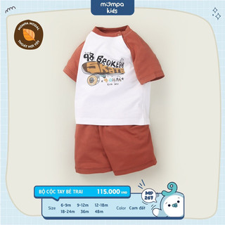 [MOMPA] Bộ Cộc Tay Modal Mompa Cho Bé 9m-48m