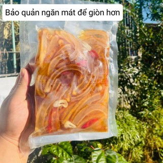 Da trâu muối chua, ngâm mắm tỏi (túi 500gr) đặc sản Tây Bắc