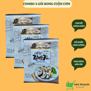 Combo 3 gói rong biển cuộn cơm hàn quốc gói 10 lá dai ngon