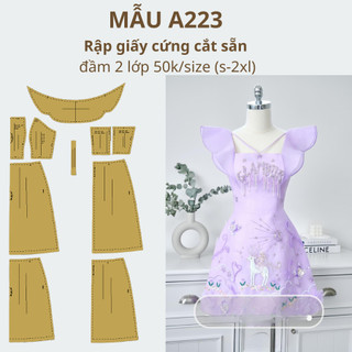 Rập giấy cứng cắt sẵn váy a223