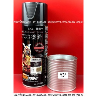 Y3-sơn xịt samurai màu bạc kim loại (yamaha)