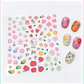 Dán móng tay 5D cho bé hình Hello Kitty dập nổi
