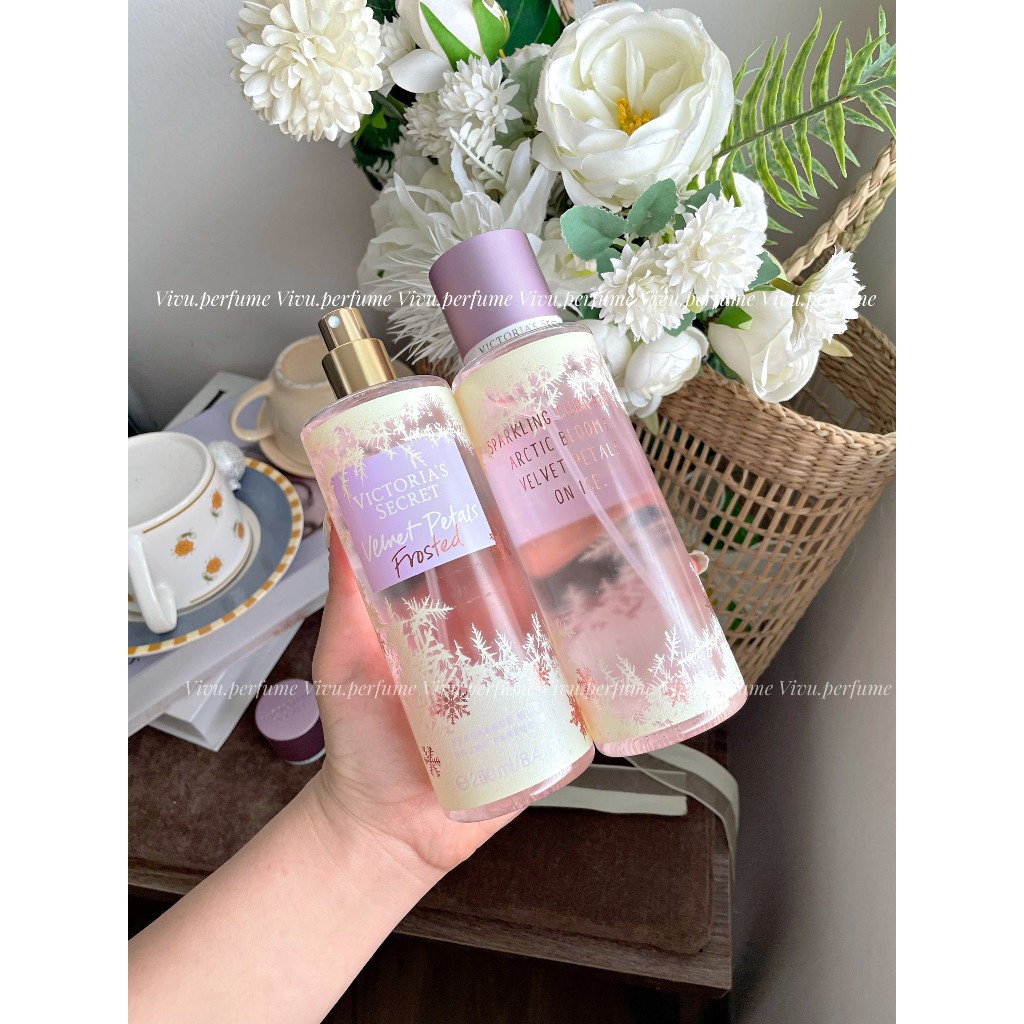 (Hương ngọt mát) Body mist VIC Vivu.perfume hương Velvet Petal Frosted phiên bản mùa đông thanh mát hơn