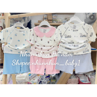 (Nhùn nhùn)Bộ cộc tay cài vai Avaler chất sợi tre size 6-9m đến 3-4y