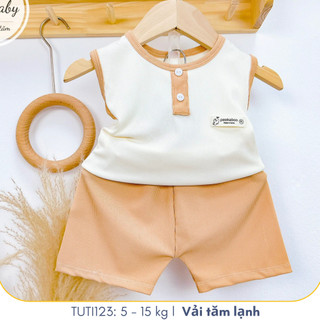  Bộ Ba Lỗ Sát Nách Basic vải Tăm Lạnh Mềm Mịn Mát Cho Bé Trai Bé Gái. TUTI123