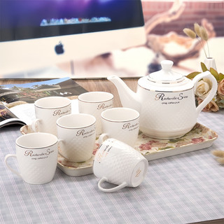 Bộ ấm chén cao cấp, bộ ấm chén sứ uống trà phong cách hàn quốc- gốm sứ Camellia- họa tiết ngẫu nghiên