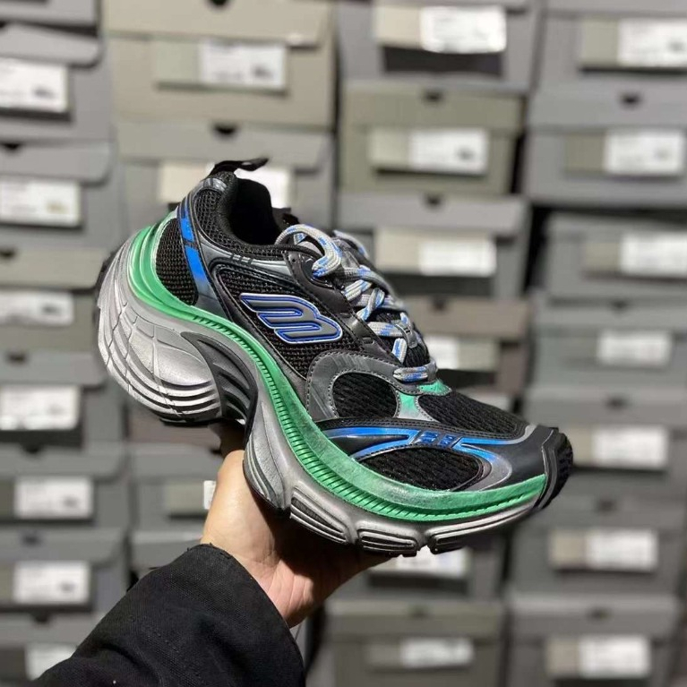 Giày Balenciaga Men's 10XL Mesh,TPU & Rubber Black Grey Blue Green