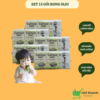 Combo 15 gói rong biển ăn liền,rong lá kim ăn liền có vị dầu oliu