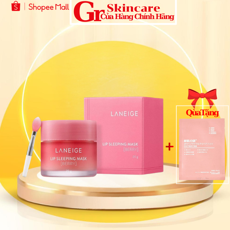 Mặt Nạ Ngủ Môi Laneige, Mặt Nạ Ngủ Môi Dưỡng Ẩm, Căng Bóng Mềm Mịn Hương Dâu Laneige Lip Sleeping Mask 3g, 20g