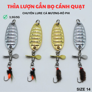 Thìa Lượn Gắn Côn Trùng Câu Lure Cá Mương, Rô Phi,Thiểu,Ngão,...