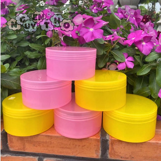 Hủ đựng kem 250g màu vàng, hồng