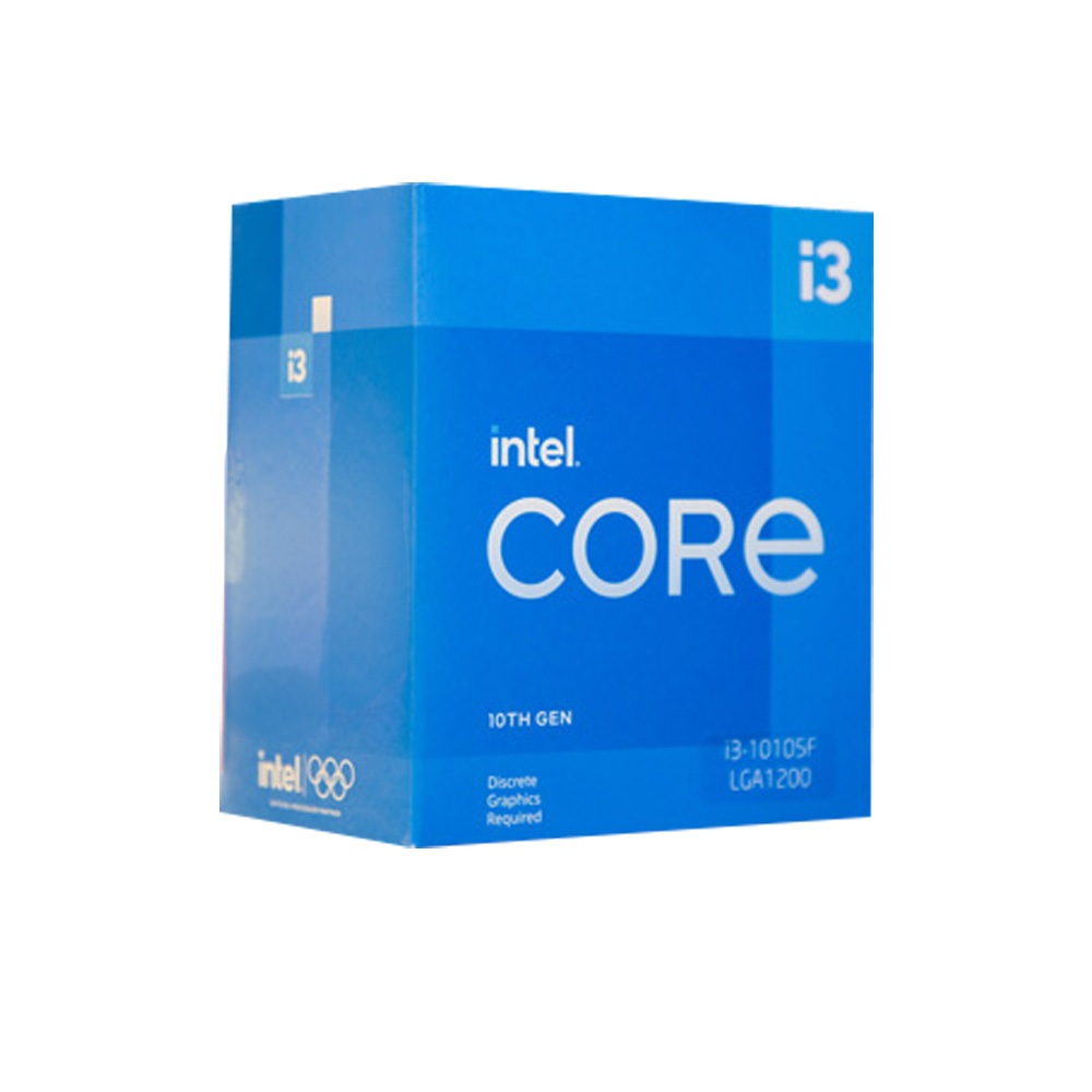 CPU Intel Core i3 10105F (Intel LGA1200 - 4 Core - 8 Thread - Base 3.7Ghz - Turbo 4.4Ghz - Cache 6MB