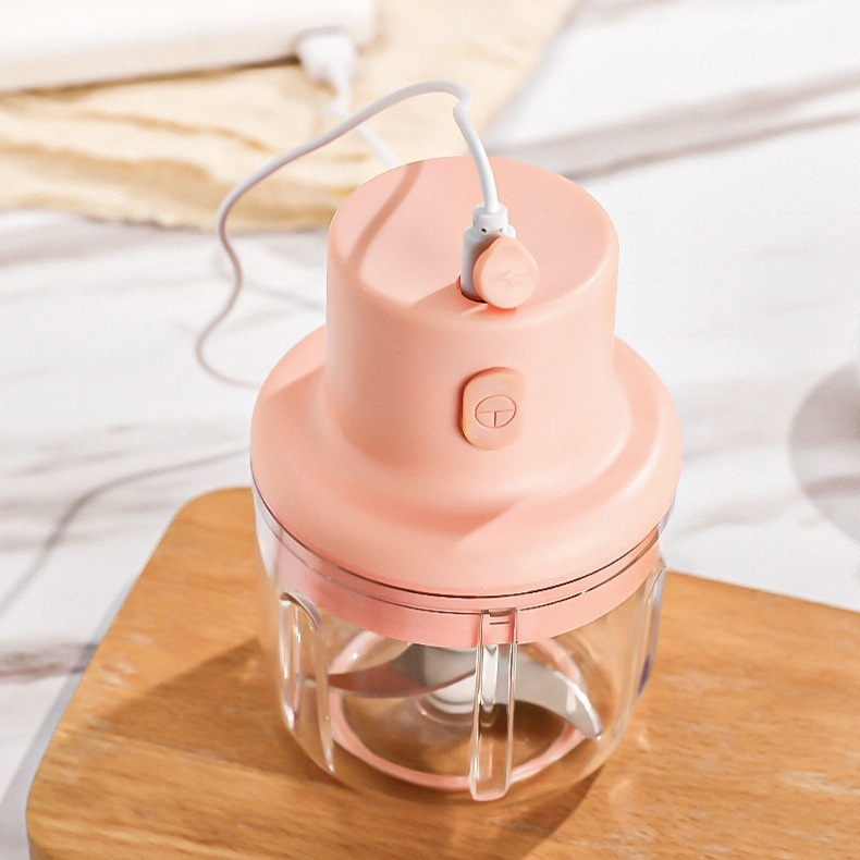 Máy Xay Tỏi Ớt Mini Cầm Tay Thể Tích 250ml, Cối Xay Đa Năng Pin Trâu Dễ Sử Dụng