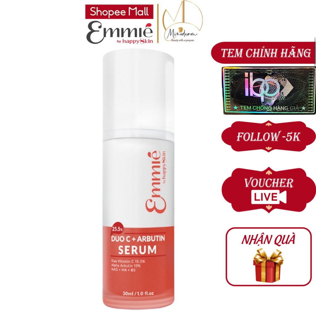 Tinh chất Emmié Spot Treatment Serum làm mờ đốm nâu, thâm nám, sáng da 30ml