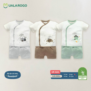 Bộ cộc tay Ualarogo cài chéo vải sợi tre Fresh Bamboo UR2121