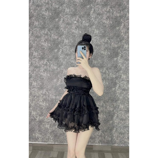 Sét váy cúp ngực chân váy xoè