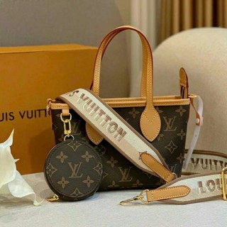 Túi neverfull mini full 2 box đáy 20, miệng 23 dây đeo bảng to