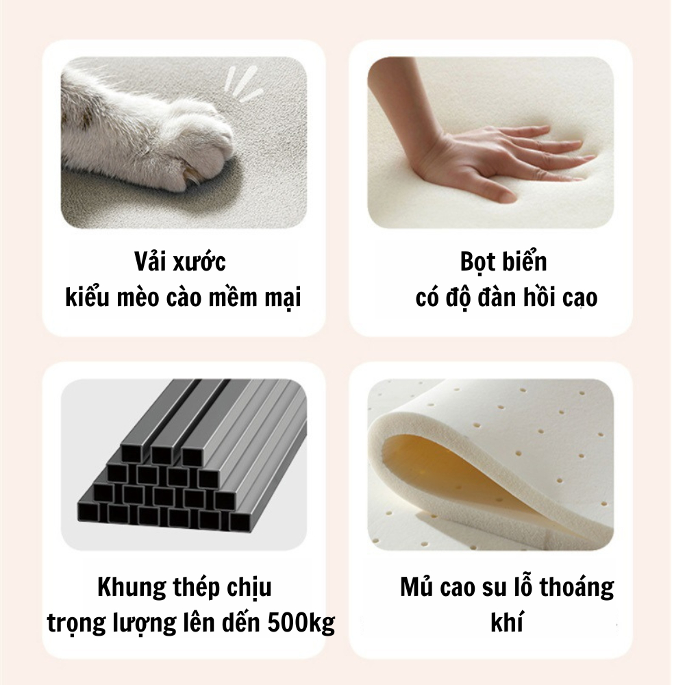 Ghế sofa giường gấp gọn cao cấp 2024,Sofa giường  2 trong 1 chất liệu vải nỉ nhung Khung Thép Chịu Tải 500kg ( tặng gối) | BigBuy360 - bigbuy360.vn