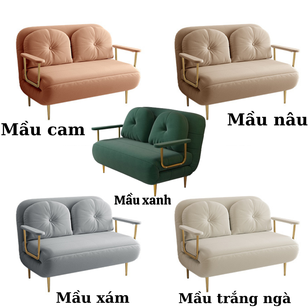 Ghế sofa giường gấp gọn cao cấp 2024,Sofa giường  2 trong 1 chất liệu vải nỉ nhung Khung Thép Chịu Tải 500kg ( tặng gối) | BigBuy360 - bigbuy360.vn