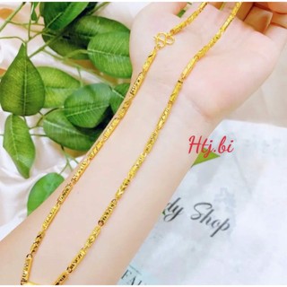 dây chuyền nam đốt trúc mạ vàng màu 24 sáng bóng đẳng cấp htj