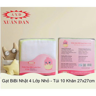 Khăn sữa Nhật Baby Xuân Đan 4 lớp (10 cái)
