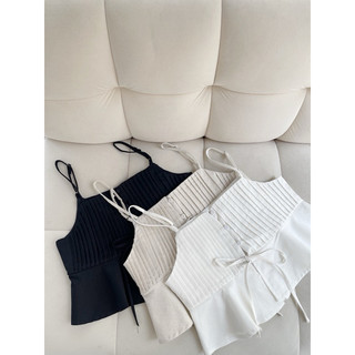 Áo linen 2 dây crop