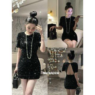 Váy Body Hở Lưng Kim Sa Dáng Ngắn