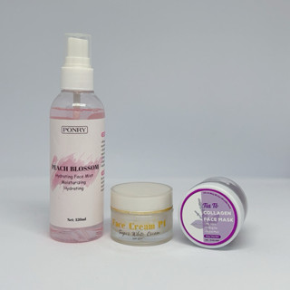 BỘ ĐÔI KEM FACE & XỊT KHOÁNG CẤP ẨM PONRY Dưỡng Trắng Da Mặt ( Chính hãng )