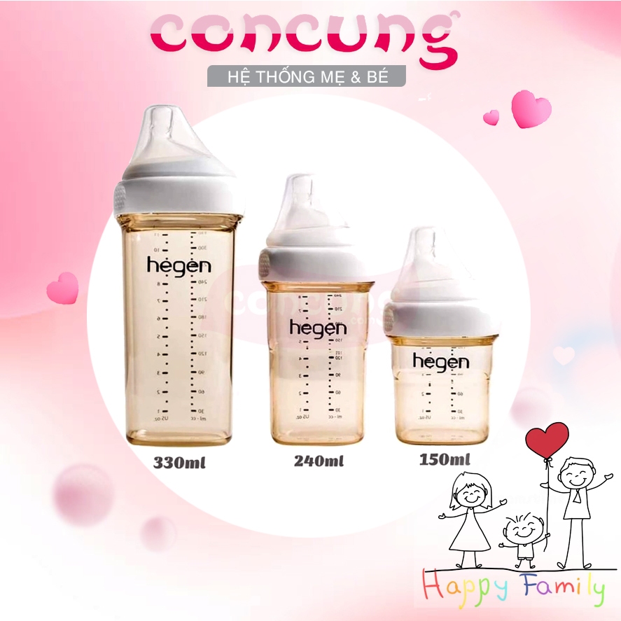 Bình sữa Hegen PPSU 150ml - 240ml. FULL BOX DAMDSRR BẢO CHÍNH HÃNG