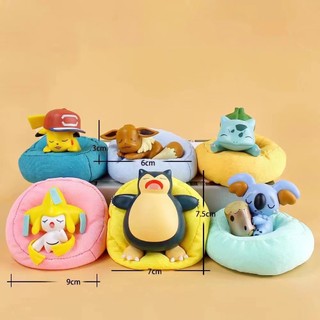 Mô Hình Pokemon Nằm Ngủ - Mô Hình Pikachu, Komala, Kabigon Snorlax, Eeve, Jirachi, Ếch Kỳ Diệu Bulbasaur