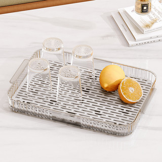 Khay úp cốc trong suốt kiểu dáng trẻ trung hiện đại có tay cầm bày biện phòng khách Dolly House