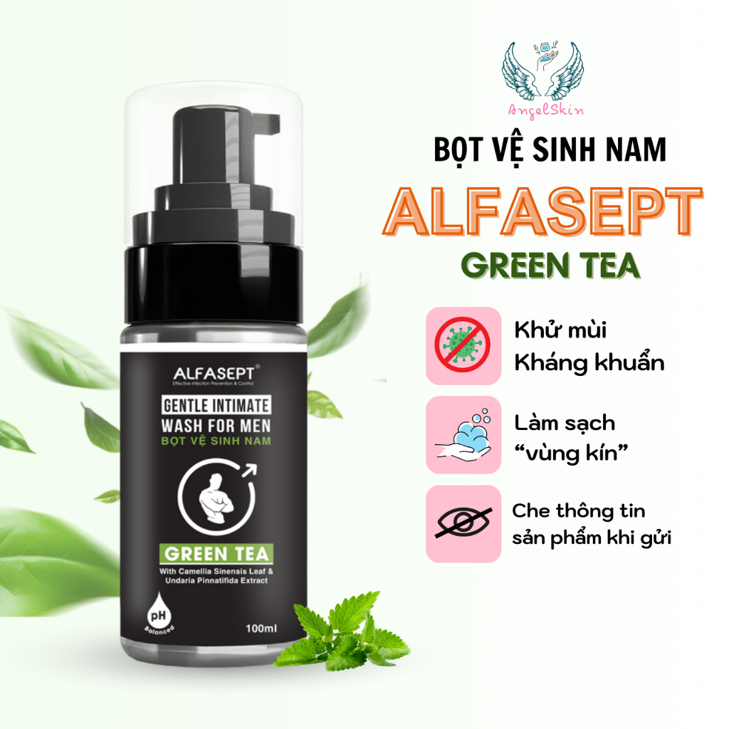 Bọt Vệ Sinh Nam ALFAMAN Gentle Intimate Green Tea Giúp Khử Mùi, Kháng Khuẩn, Dưỡng Ẩm Toàn Diện Lọ 1