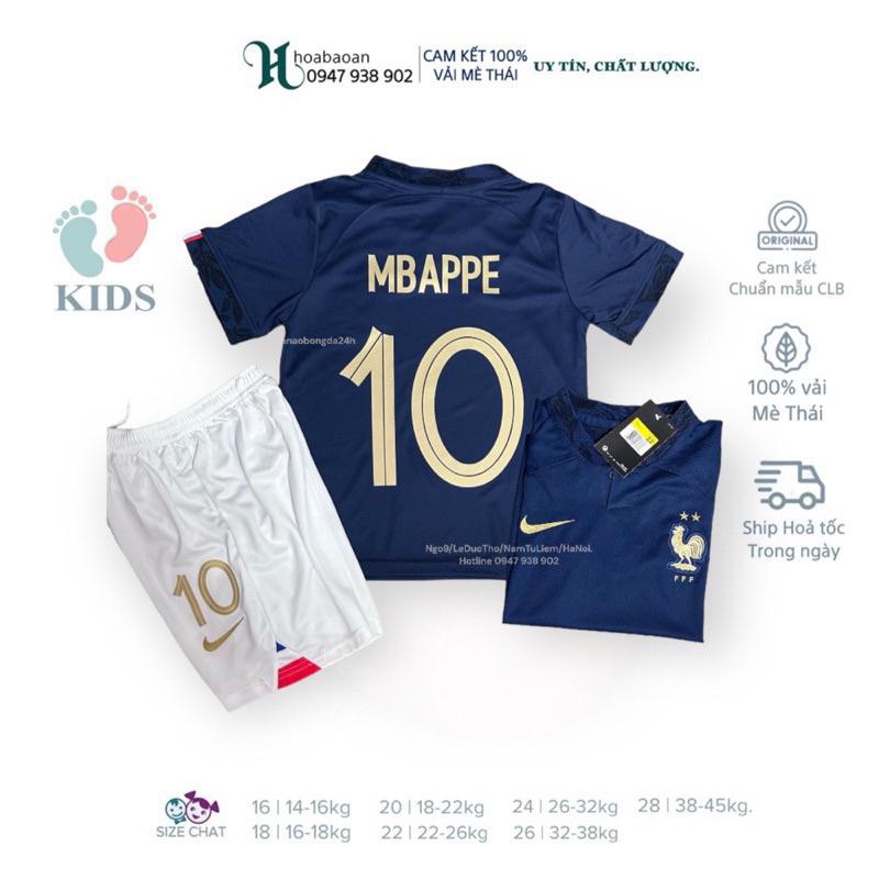 Bộ Quần Áo Bóng Đá Trẻ Em , Áo Đá Banh Đội Tuyển Bồ Đào Nha Sân Nhà -  Sân Khách in sẵn tên số Ronaldo