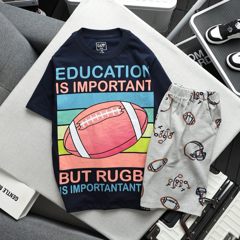 Bộ Thun Cotton Bé Trai Tay Ngắn VNXK