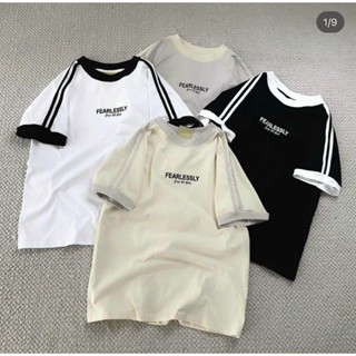 Áo thun baby tee FOG 4 màu tay raplang. Áo phông form baby tee cotton khô co giãn