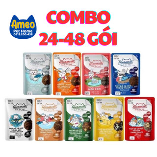 Combo 24-48 gói pate mèo meowcat, Pate Meowcat dạng thạch cho mèo
