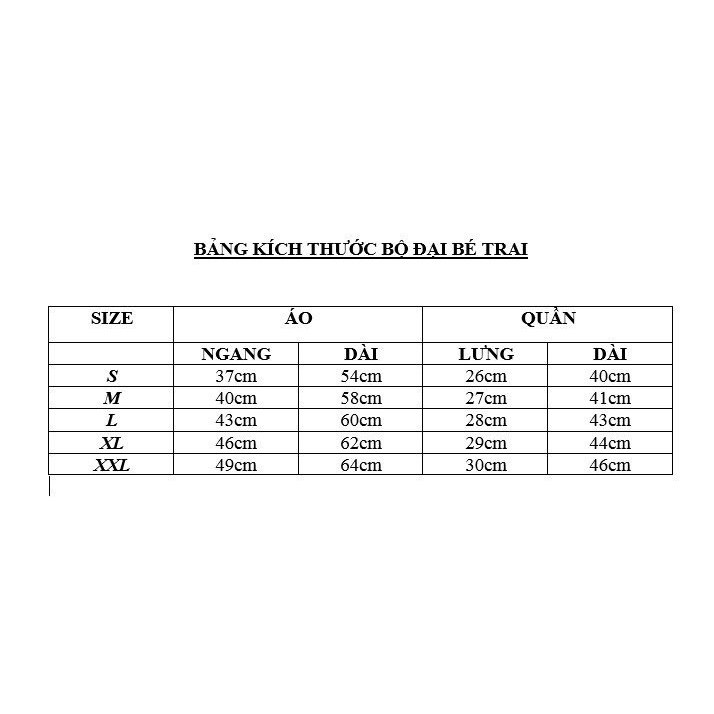 Bộ Thun Cotton Bé Trai Tay Ngắn VNXK