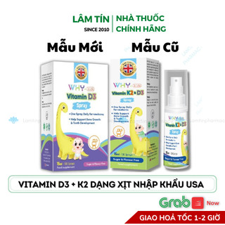 ✅(Chính Hãng) Xịt bổ sung Vitamin D3 WHY kids  xịt 15ml nhập khẩu từ Anh Quốc giúp hấp thụ canxi hoàn toàn
