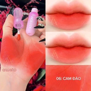 Son kem lì angelux super new version màu cam đào