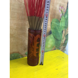 Ống đựng nhang cao 22cm bằng gỗ thờ cúng cao cấp